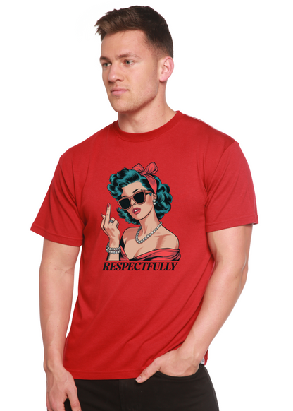 Respectfully Middle Finger Unisex Bamboo/Cotton Graphic T-Shirt - Renee Lane Company