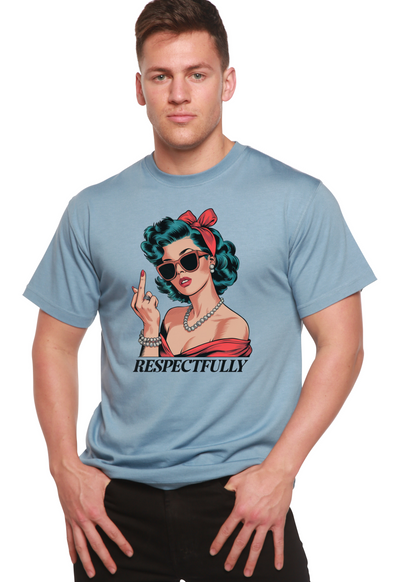 Respectfully Middle Finger Unisex Bamboo/Cotton Graphic T-Shirt - Renee Lane Company