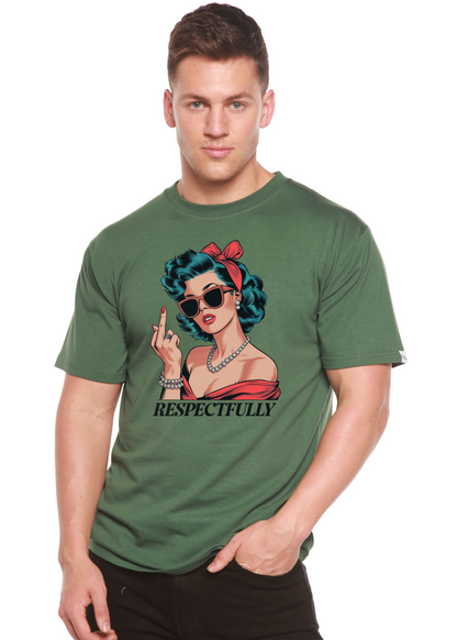 Respectfully Middle Finger Unisex Bamboo/Cotton Graphic T-Shirt - Renee Lane Company