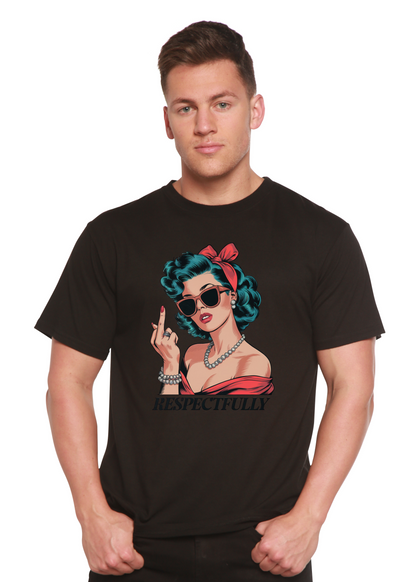 Respectfully Middle Finger Unisex Bamboo/Cotton Graphic T-Shirt - Renee Lane Company