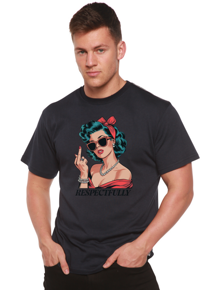 Respectfully Middle Finger Unisex Bamboo/Cotton Graphic T-Shirt - Renee Lane Company