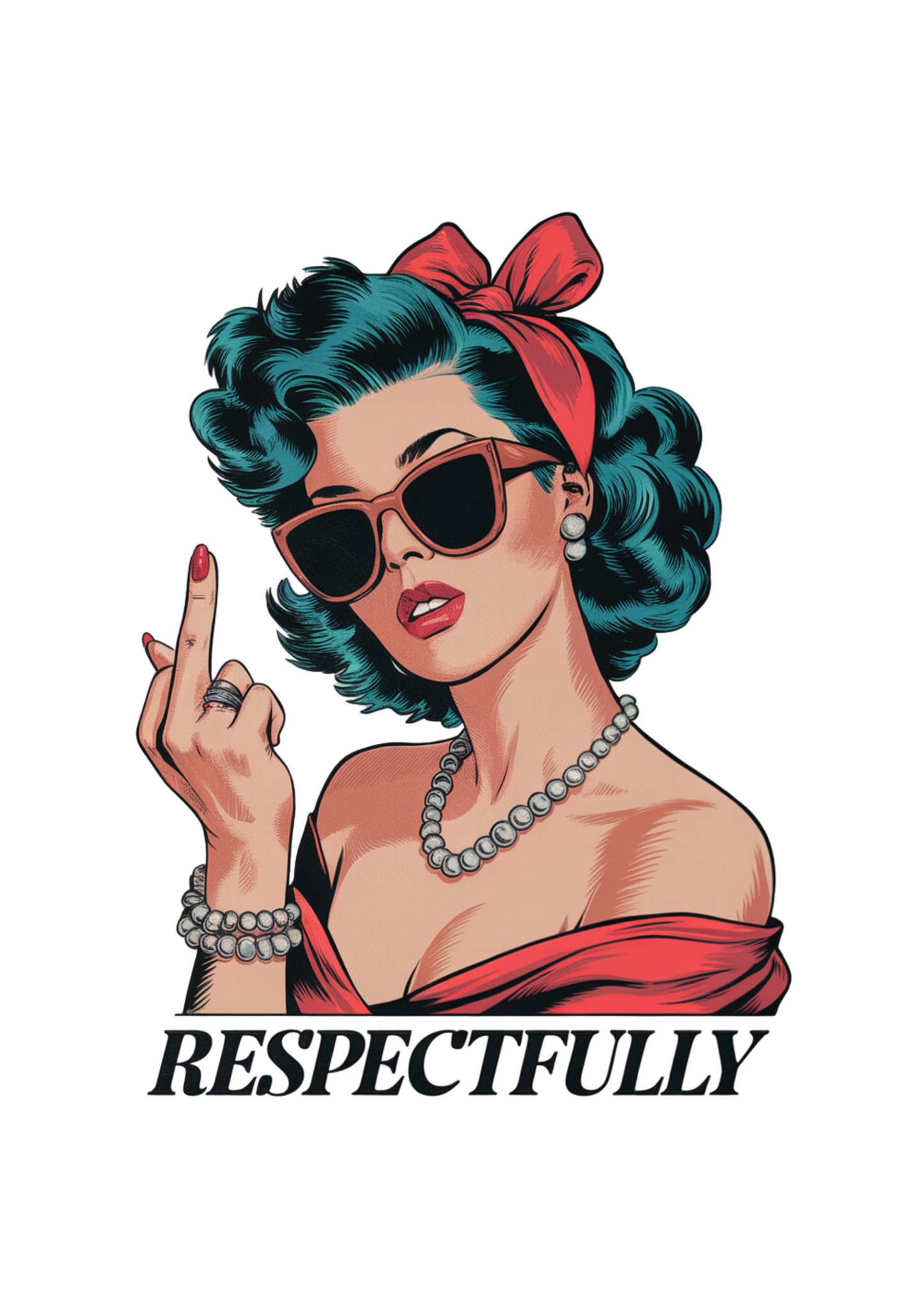 Respectfully Middle Finger Unisex Bamboo/Cotton Graphic T-Shirt - Renee Lane Company