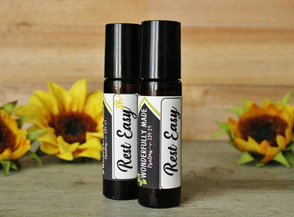Rest Easy Roller | Sleep Roller | Insomnia | Natural Sleep Aid | Essential Oil for bedtime | Help for sleep | Herbal Sleep Help | Kids Adult - Renee Lane Company