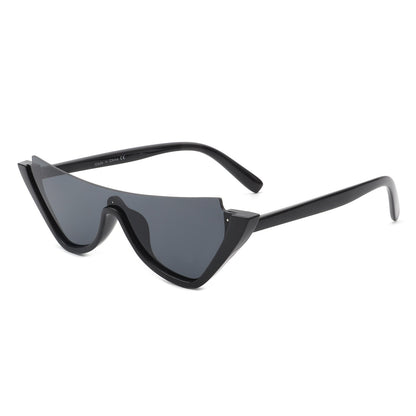 Retro Half Frame Fashion Cat Eye Sunglasses - Renee Lane Company