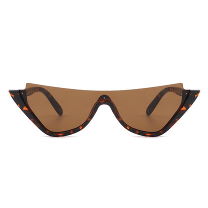 Retro Half Frame Fashion Cat Eye Sunglasses - Renee Lane Company