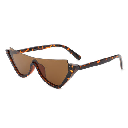 Retro Half Frame Fashion Cat Eye Sunglasses - Renee Lane Company