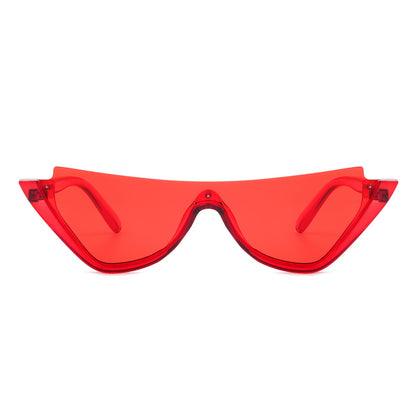 Retro Half Frame Fashion Cat Eye Sunglasses - Renee Lane Company