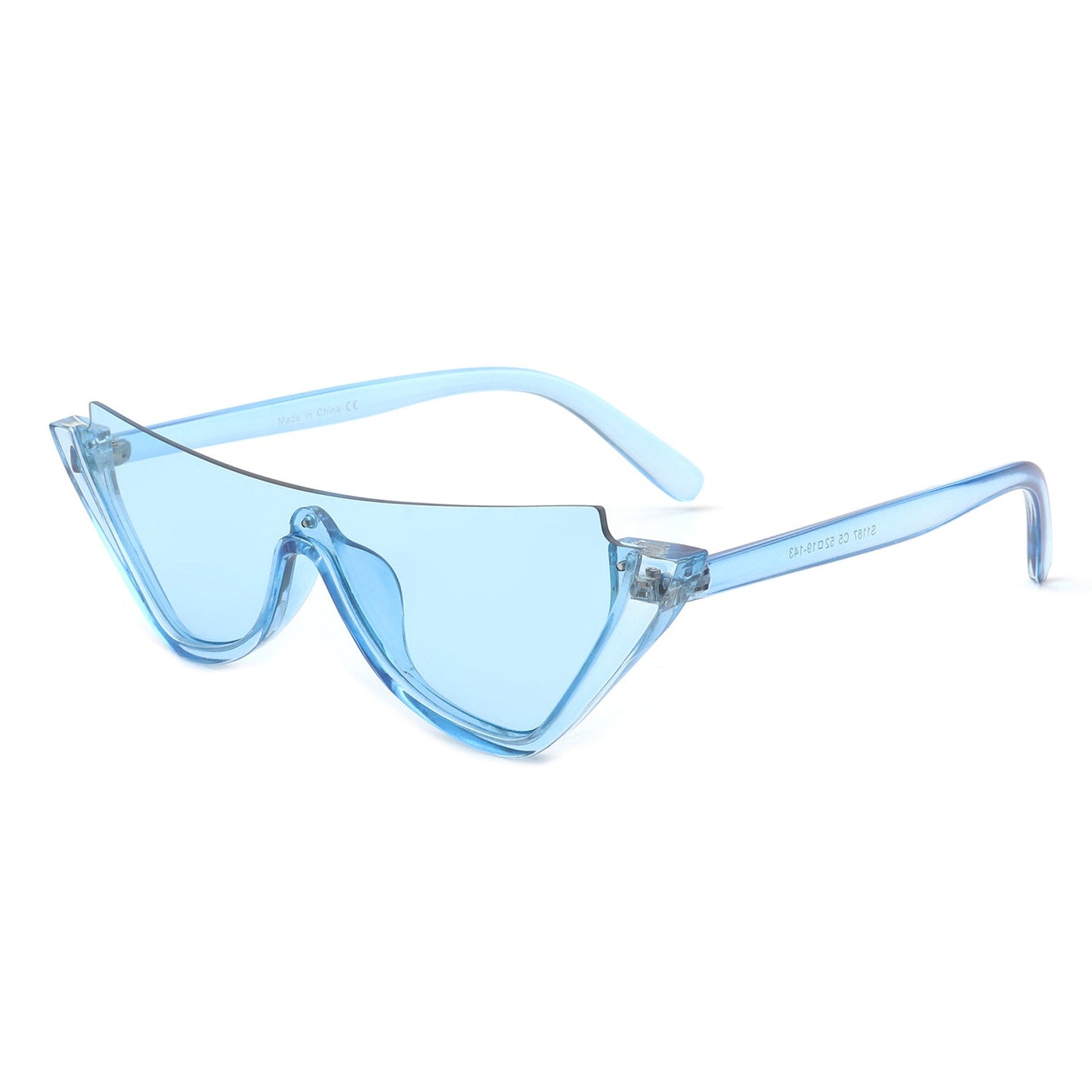 Retro Half Frame Fashion Cat Eye Sunglasses - Renee Lane Company