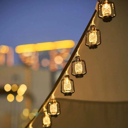 Retro Kerosene Bottle LED String Lights, Atmosphere Light Hanging Lights For Wall Party Wedding Room Home Kitchen Indoor & Outdoor Decoration - Renee Lane Company