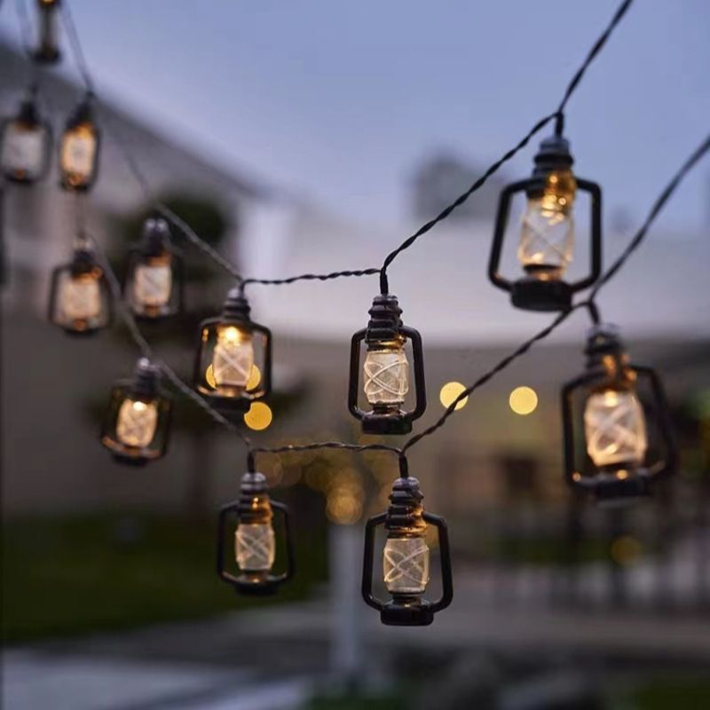 Retro Kerosene Bottle LED String Lights, Atmosphere Light Hanging Lights For Wall Party Wedding Room Home Kitchen Indoor & Outdoor Decoration - Renee Lane Company
