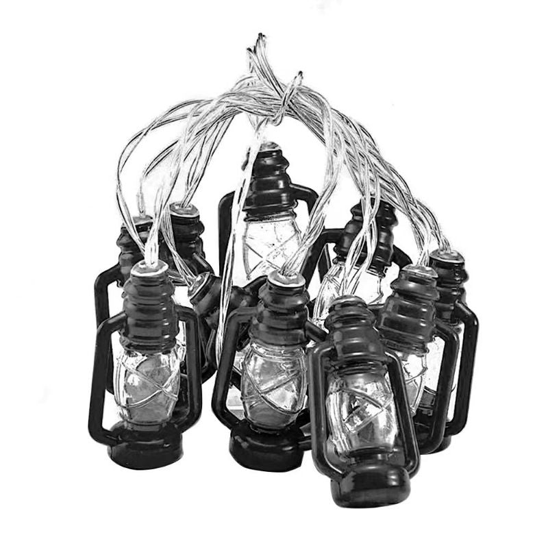 Retro Kerosene Bottle LED String Lights, Atmosphere Light Hanging Lights For Wall Party Wedding Room Home Kitchen Indoor & Outdoor Decoration - Renee Lane Company