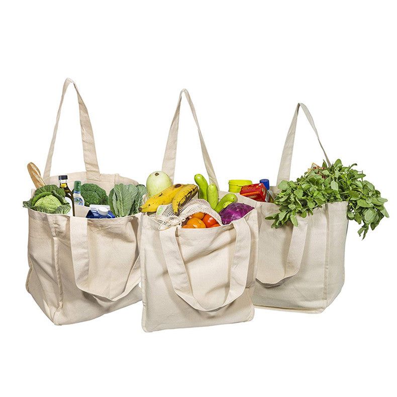 Reusable Organic Cotton Tote Mesh Bag w/6 Internal Sleeves. - Renee Lane Company