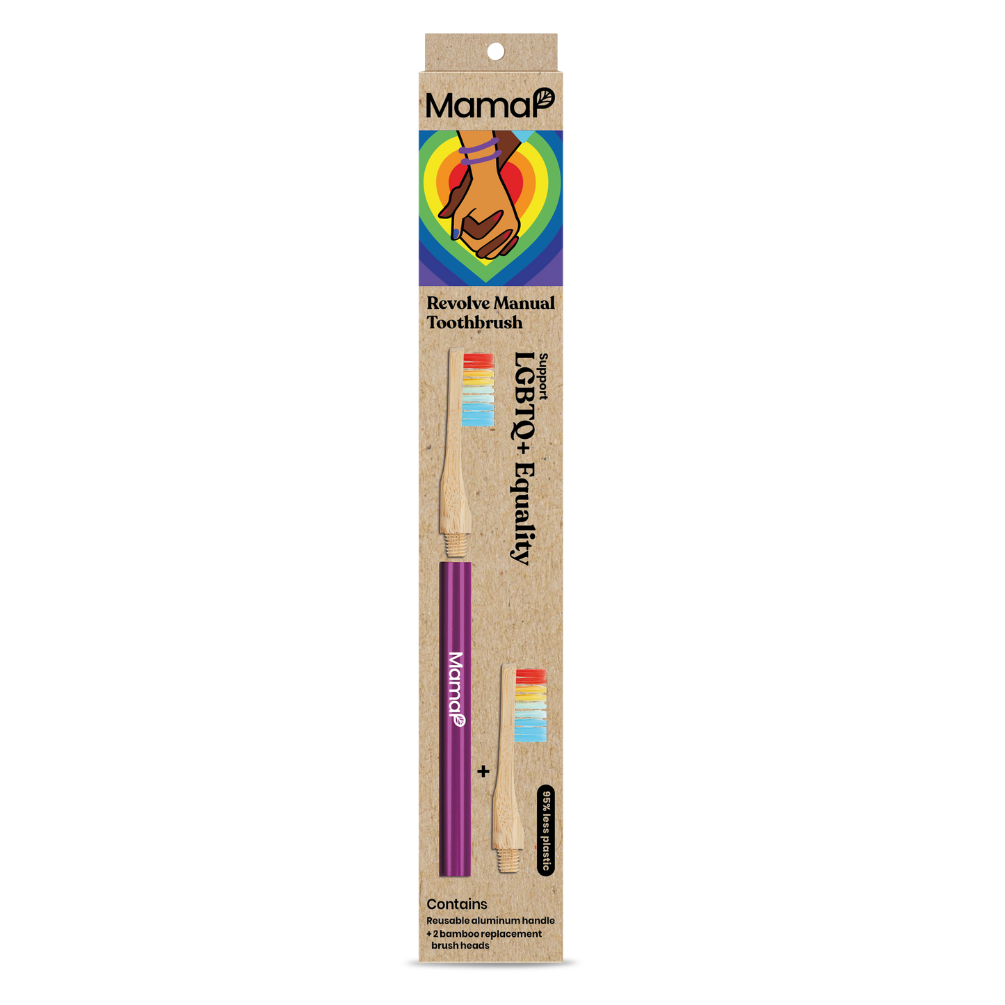 Revolve Manual Toothbrush with Replaceable Head - LGBTQ+ Equality - Renee Lane Company