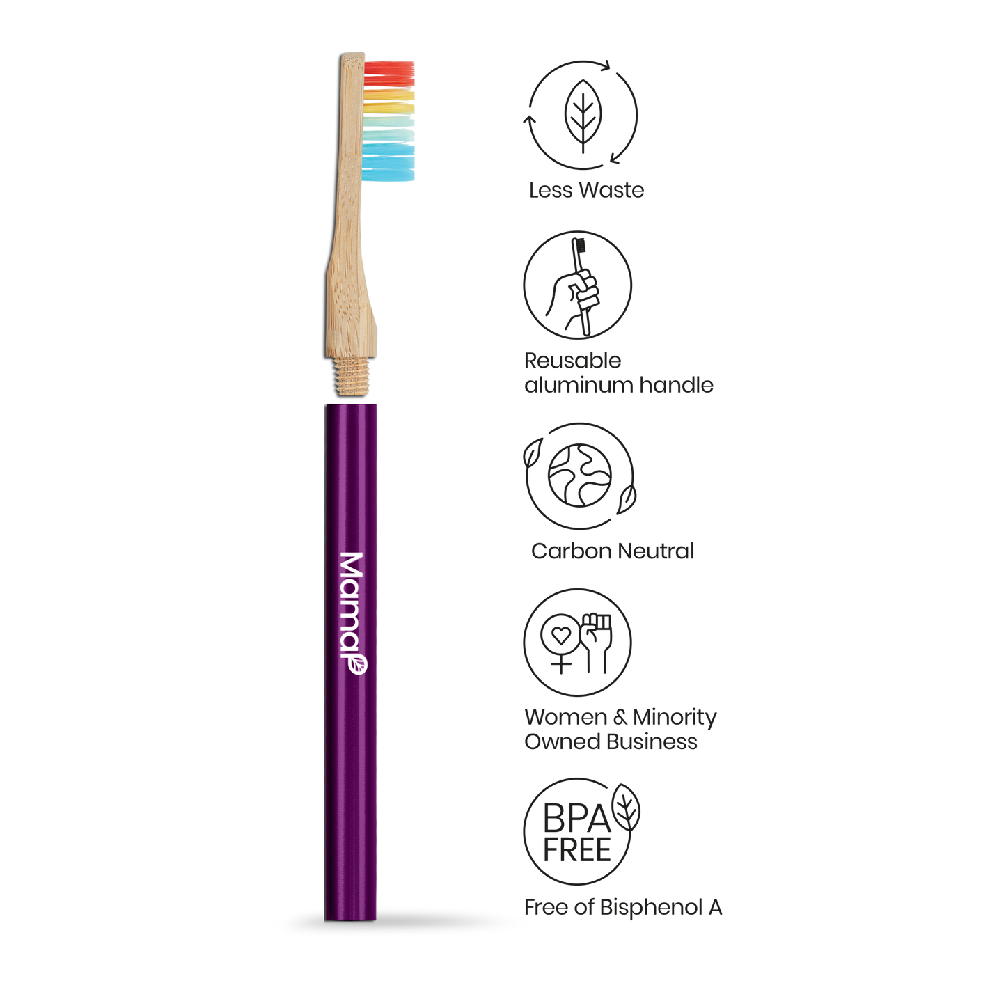 Revolve Manual Toothbrush with Replaceable Head - LGBTQ+ Equality - Renee Lane Company