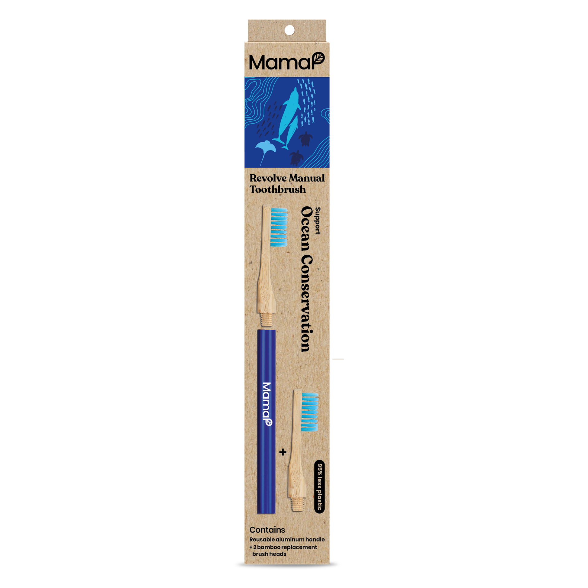 Revolve Manual Toothbrush with Replaceable Head - Ocean Conservation - Renee Lane Company