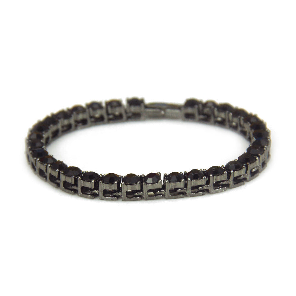 Rhinestones Bracelet Hip Hop Silver/Gold Plated Bling Bling CZ Diamond Link Bracelets Fashion Men Jewelry - Renee Lane Company