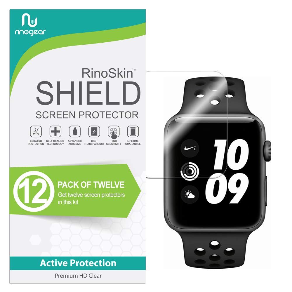 RinoGear (12-Pack) Apple Watch Screen Protector 38mm 42mm (Nike+ iWatch Series 3 2 1) Screen Protector [Flexible Clear Film] Case Friendly Accessories - Renee Lane Company