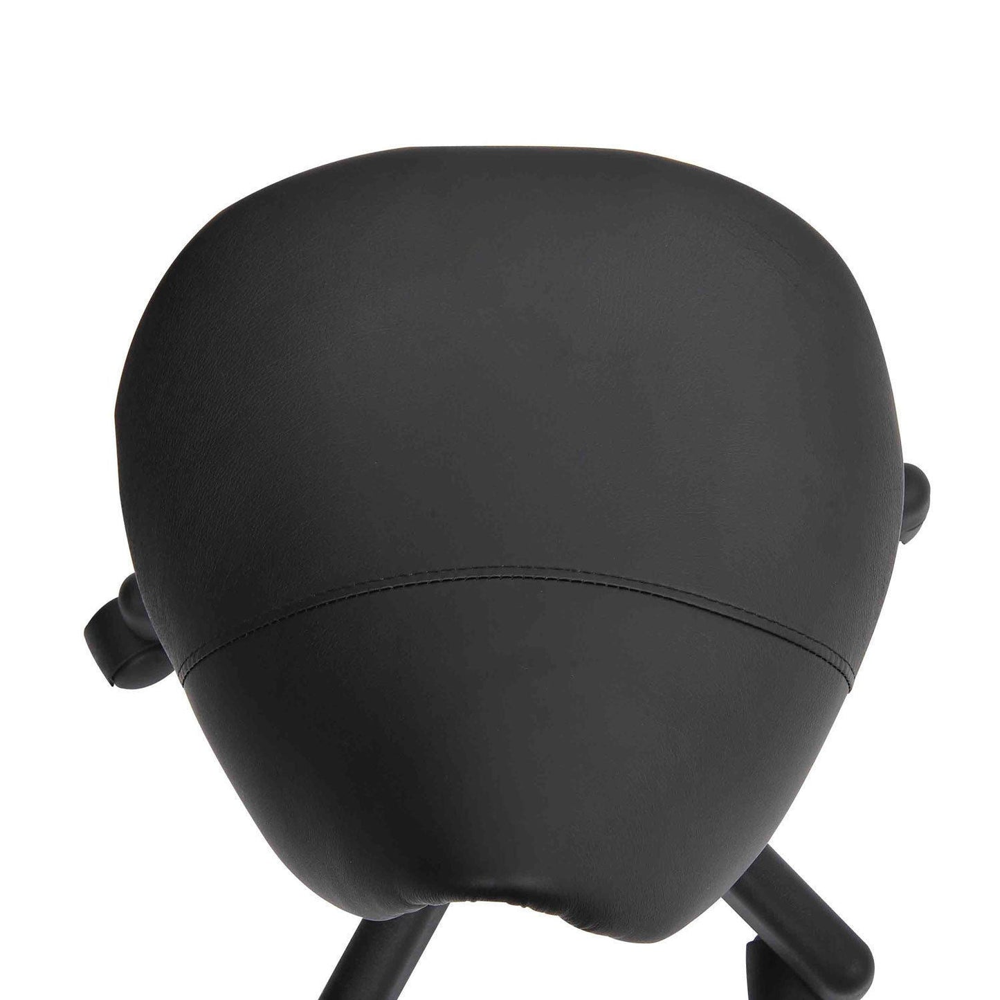 Rolling Saddle Stool, Swivel Salon Chair, Ergonomic Faux Leather Stool, Adjustable Height with Wheels for Spa, Salon, Massage, Office, Black - Renee Lane Company