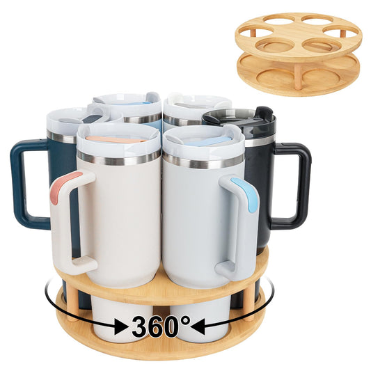Rotatable Cup Holder for Stanley Water Bottle Organizer for Stanley 40/30/20/14 oz Tumbler with Handle Kitchen Organizers and Storage for Stanley Cup Accessories Organizer for Stanley Cups (1 Pack) - Renee Lane Company