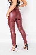 Rust Faux Leather Skinny Trousers - Renee Lane Company