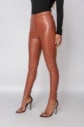 Rust Faux Leather Skinny Trousers - Renee Lane Company