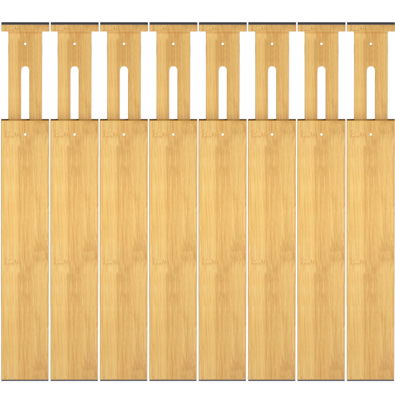 Ryqtop Bamboo Drawer Dividers17-22" Adjustable Kitchen Drawer Organizer for Clothes8 Pack Expandable Drawer Organization Separators for BedroomBathroomDresser and OfficeNatural - Renee Lane Company