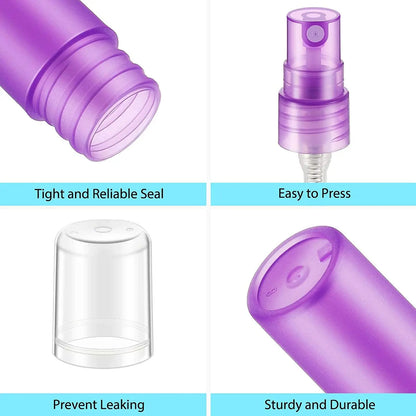 5Pcs Frosted Plastic Perfume Bottles Fine Mist Spray Bottle with Atomizer Pumps for Perfume Essential Oil Other Beauty Product