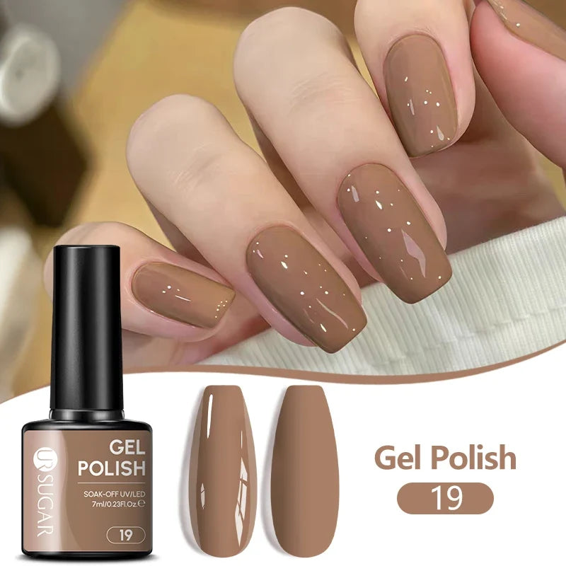 UR SUGAR 7ML Nail Gel Fresh Macaron 107 Colors All For Manicure Semi Permanent Soak Off LED UV Long-Lasting Nail Art Varnish