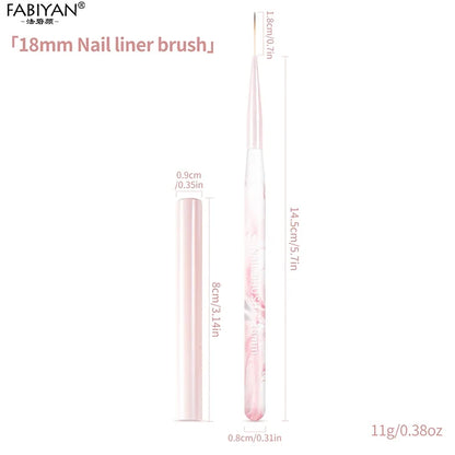 Nail Art Liner Brushes Elongated Lines Striping Drawing Painting Brushes For Manicure Beauty Salon Nails Products Manicure Tools