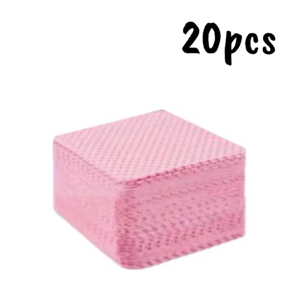 20/600pcs Lint-Free Gel Nail Wipes Aluminum-Free Cleansing Tissues Nail Polish Remover Pads for NaiArt Beauty Nail Cleaning Care