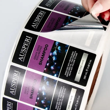 Customizable Waterproof And Oil-Resistant Cosmetic Labels Personalized Beauty Product Stickers