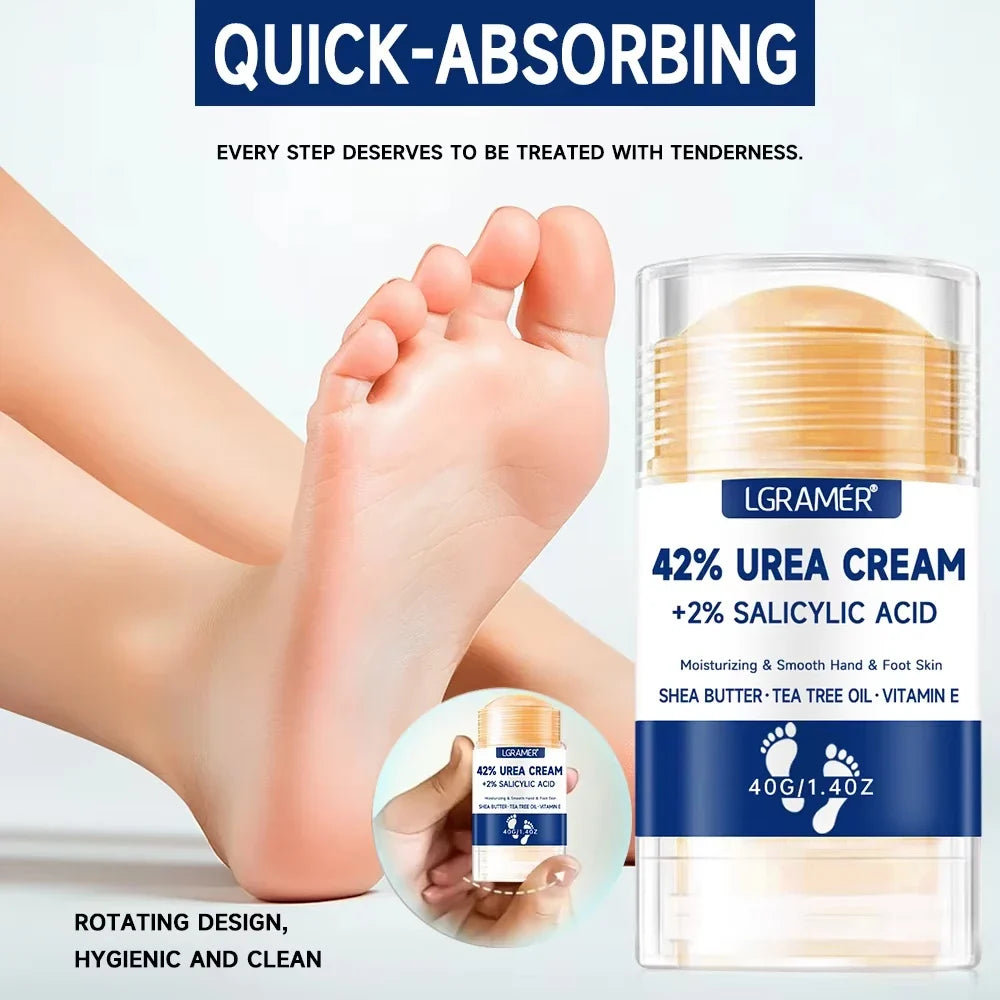 42% Urea Foot Cream +2% Salicylic Acid Moisturizing & Exfoliating, Cracked Heel Repair, Deep Hydration for Dry Feet Long protect