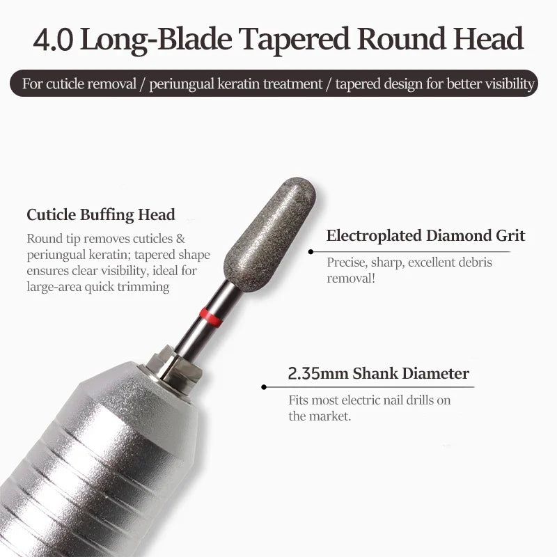 Electric Diamond Nail Drill Bit Sand Nail Files Cuticle Polishing Manicure Tool for Professional Nail Cleaning And Polishing
