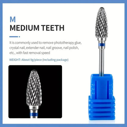 Tungsten Carbid Nail Drill Bits Electric Manicure Drill Accessory Milling Cutters for Nail Gel Polish Remover Nail Tools Efiles