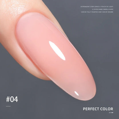PERFECT COLOR  4-in-1 Builder Nail Gel,20g 12 Colors Rubber Base Gel Polish,Extension for DIY Salon Girls Home,Nail Art Brushes