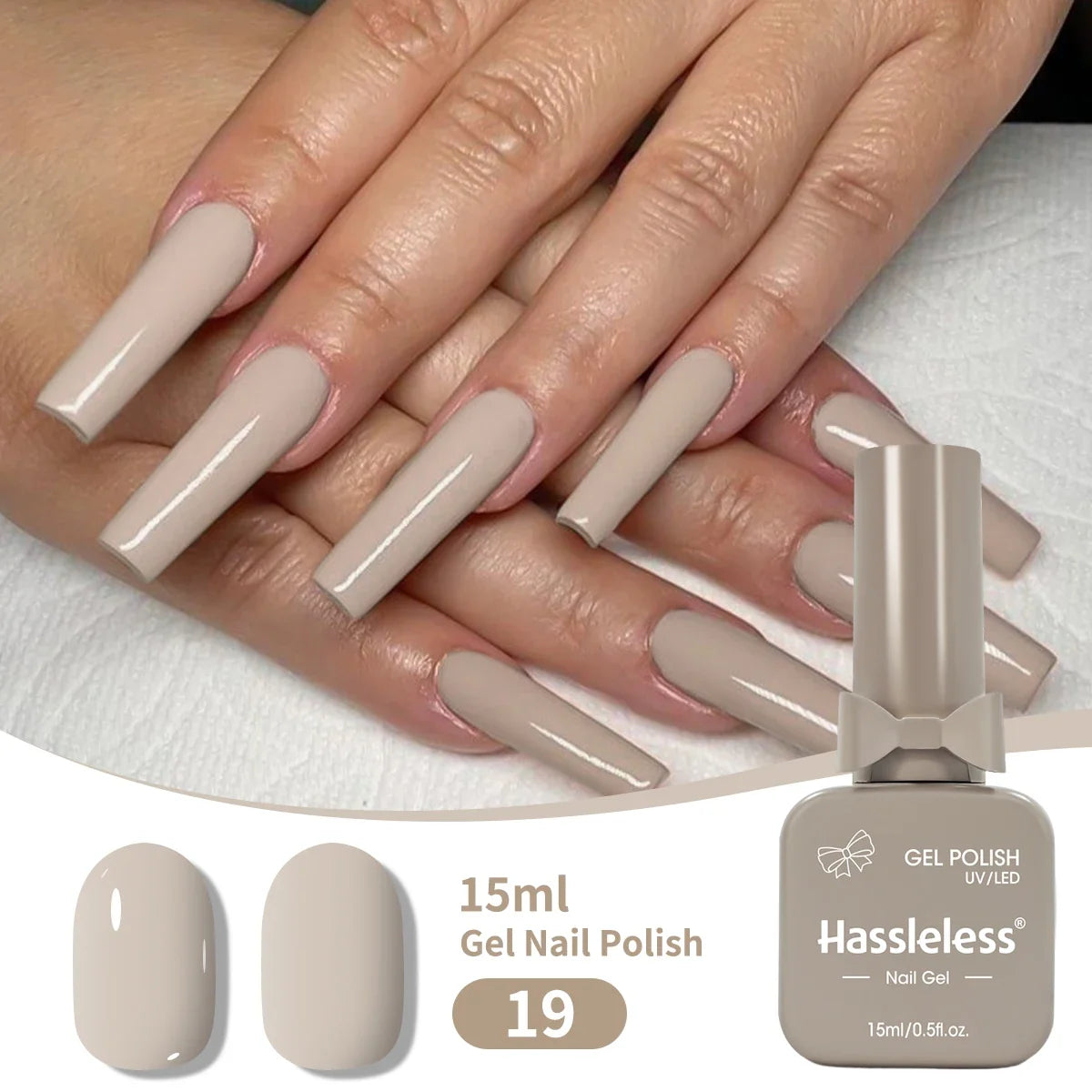 Single-use 15ml gel nail polish, convenient for home or salon manicures, easy to remove.