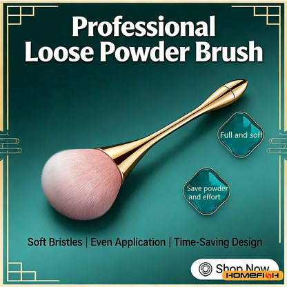 Small Fluffy Soft Powder Brush for Blush & Setting Powder, Waist Design Beauty Tool