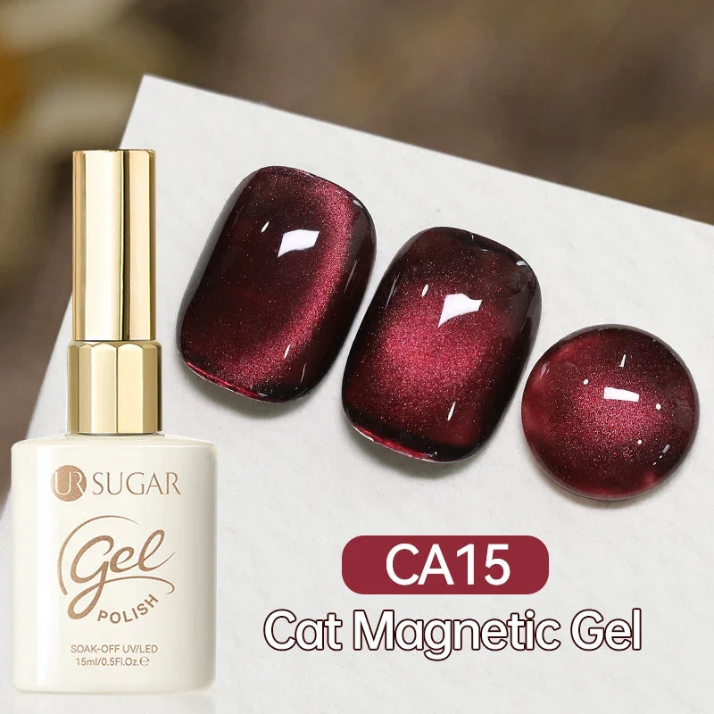 UR SUGAR 15ml Cat Magnetic Gel Nail Polish 30 Colors Semi Permanent Magnetic Gel UV/LED Soak Off Painting Vanrish Design