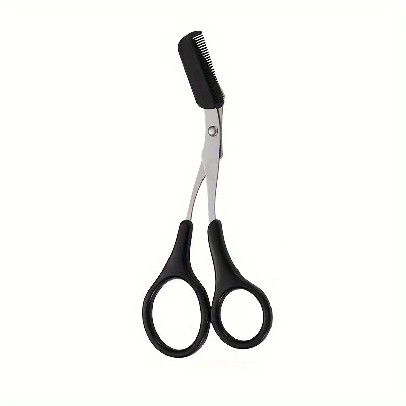 Stainless Steel Built-in Eyebrow Scissors + 1 Crescent Eyebrow Razor. Specially designed for women. Exquisite craftsmanship & durable material, easy to use and suitable for both left and right hands. An ideal gift for makeup lovers.