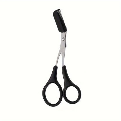 Stainless Steel Built-in Eyebrow Scissors + 1 Crescent Eyebrow Razor. Specially designed for women. Exquisite craftsmanship & durable material, easy to use and suitable for both left and right hands. An ideal gift for makeup lovers.