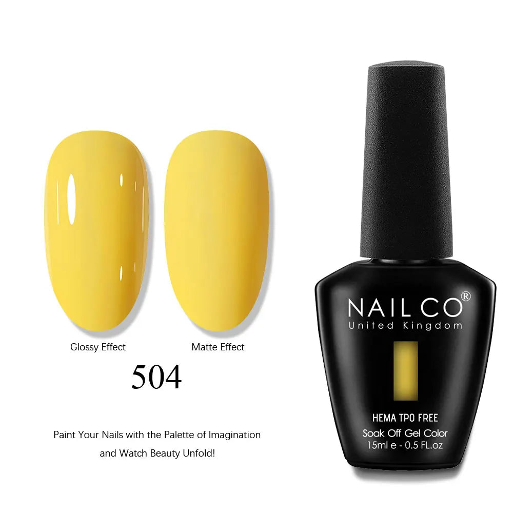NAILCO 15ml Nails Art Gel Lack Polish Summer Hybrid Nail Varnish Manicure UV Top Coat Base HEMA TPO FREE Esmalte Nail Gel Polish