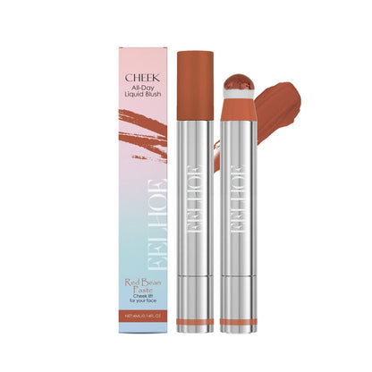 Peach Pink Plush Brush Liquid Blush Cheek Cream Smooth Long Lasting Velvet Matte Nude Apricot Orange Blusher Easy To Wear