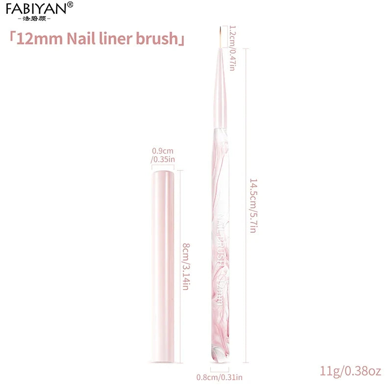 Nail Art Liner Brushes Elongated Lines Striping Drawing Painting Brushes For Manicure Beauty Salon Nails Products Manicure Tools