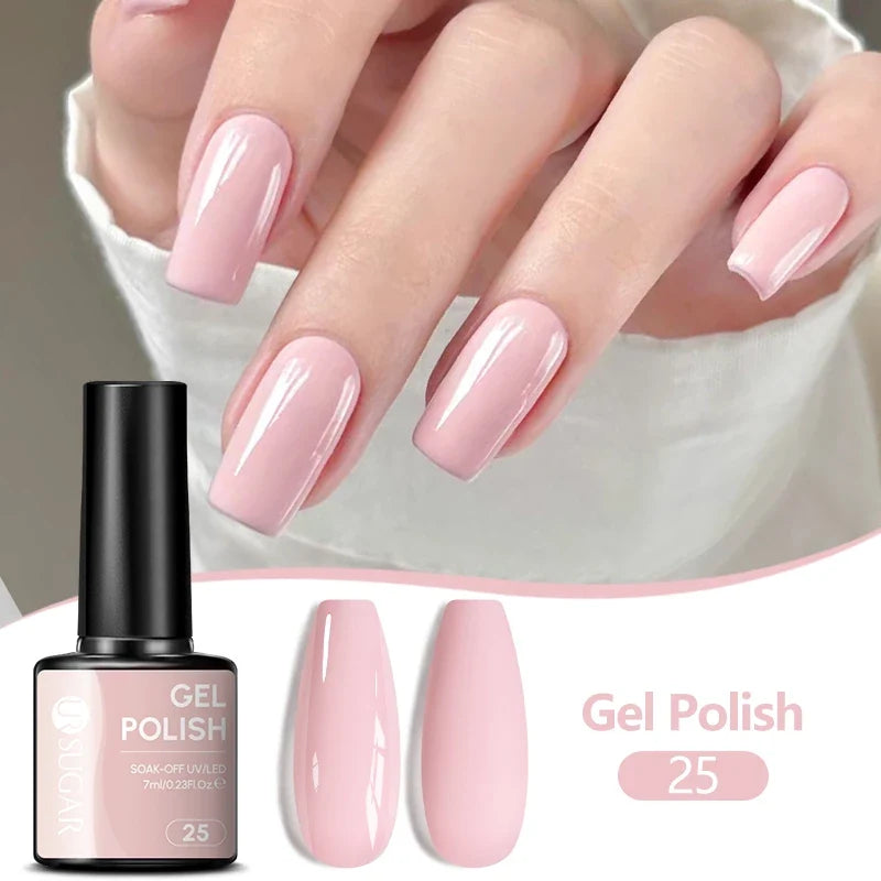UR SUGAR 7ML Nail Gel Fresh Macaron 107 Colors All For Manicure Semi Permanent Soak Off LED UV Long-Lasting Nail Art Varnish