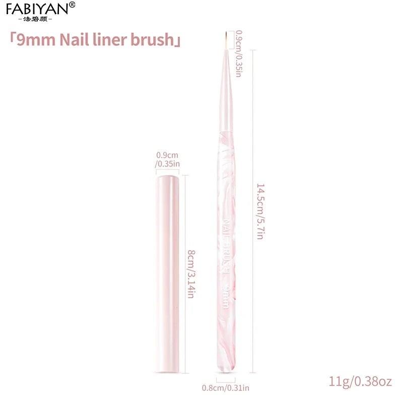 Nail Art Liner Brushes Elongated Lines Striping Drawing Painting Brushes For Manicure Beauty Salon Nails Products Manicure Tools