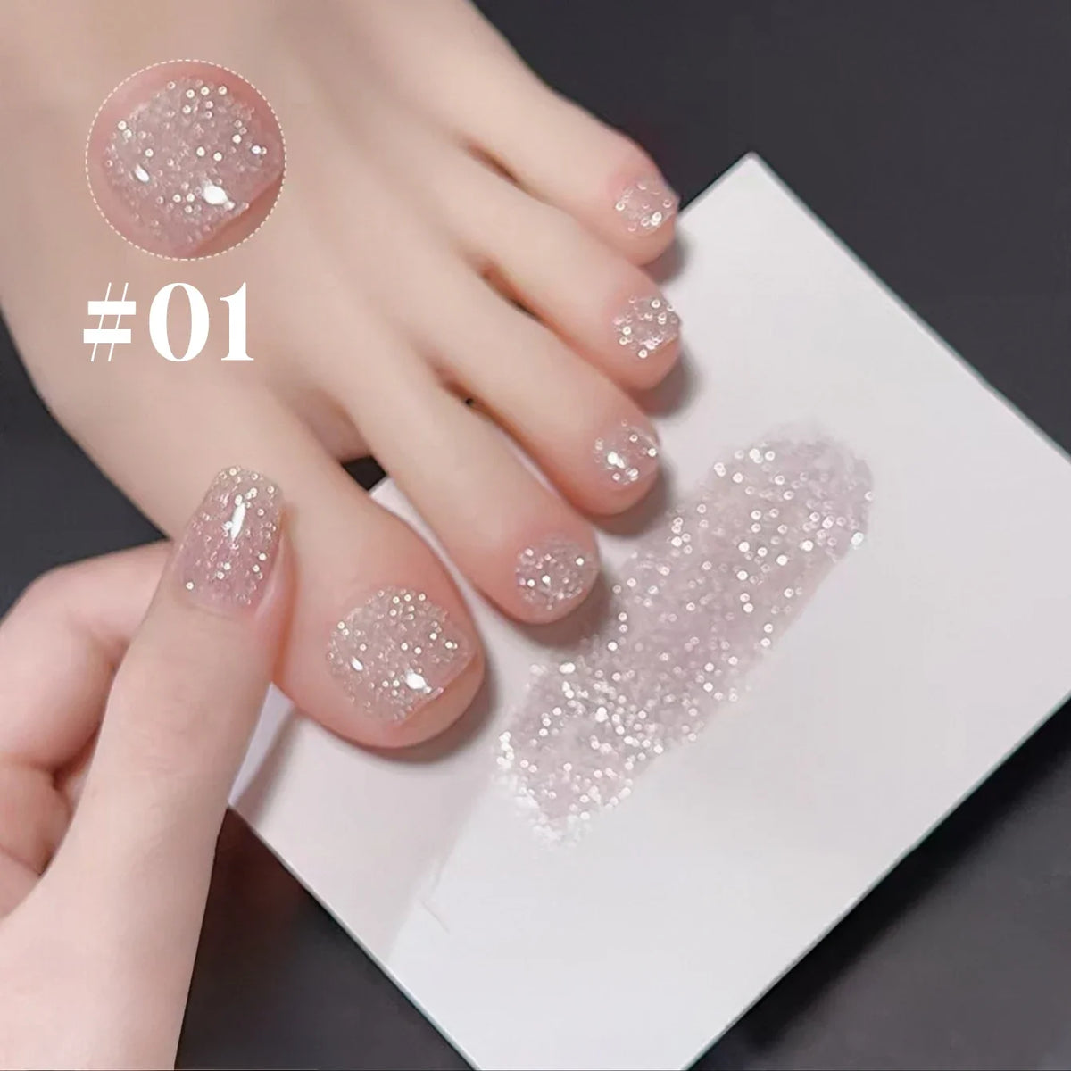 SHAKA 1-8pcs Popular Versatile Whitening Pink Green Blue Bling Gel Super Glitter Water Light Broken Diamond Gel Nail Polish
