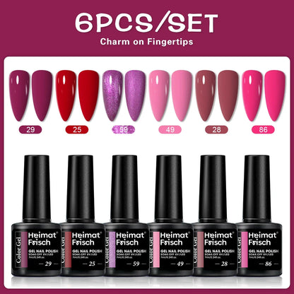 Color Block Series | Glossy Nails 0.24 oz Trendy Candy Foam Gel Semi-Permanent Nail Art Drip LED Nail Salon DIY Nail Art Gel Sea