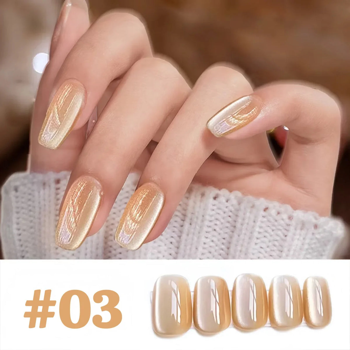1-12pcs WS Hot Style Non-gray Universal White Cat Eye Gel Nail Polish Super Flash White Glass Bead Nail Art Nail Suppies