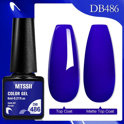 Mtssii 6ML Chocolate Color Gel Nail Polish Brown Semi Permanent UV Gel Autumn Winter Popular Soak Off Nail Art Gel Varnishes