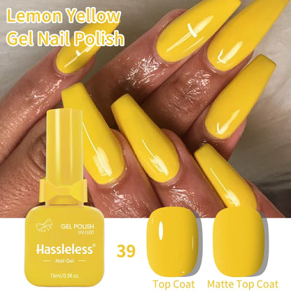 Single-use 15ml gel nail polish, convenient for home or salon manicures, easy to remove.